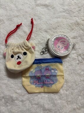 Sanrio Little Twin Stars Yellow Plush Drawstring Pouch – Kids Accessories